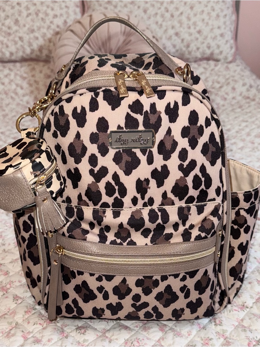 Itzy Ritzy Leopard Mini Backpack with Mini Bag - Picture 5 of 12